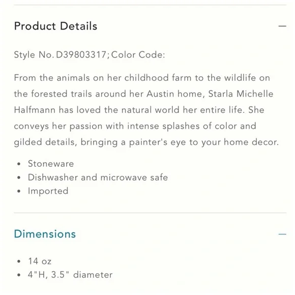 Anthro “Petal Palette Monogram Mug” - Picture 10 of 14